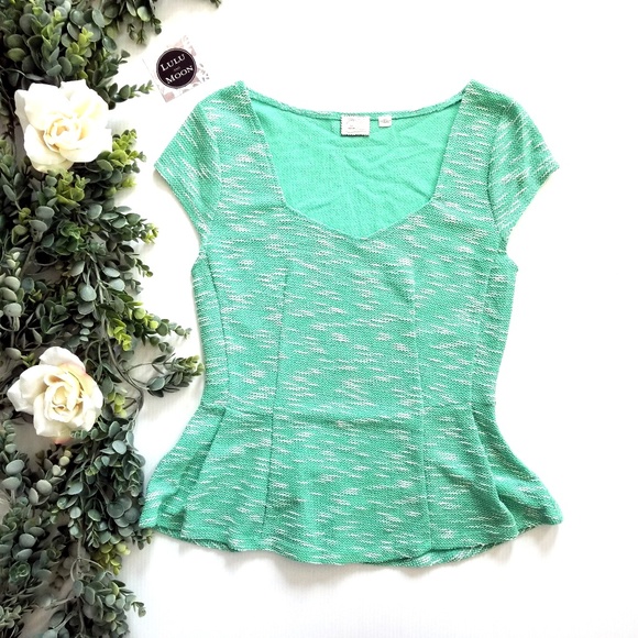 mint green peplum top